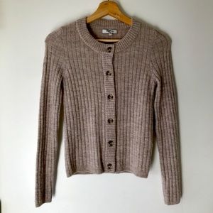 Madewell Oatmeal ribbed cardigan